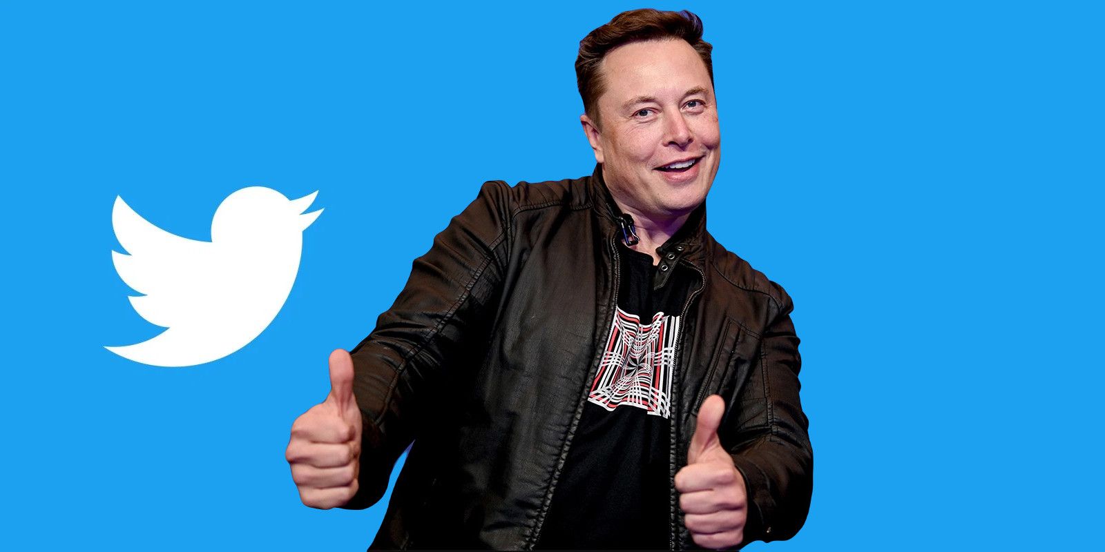 Elon Musk with Twitter logo