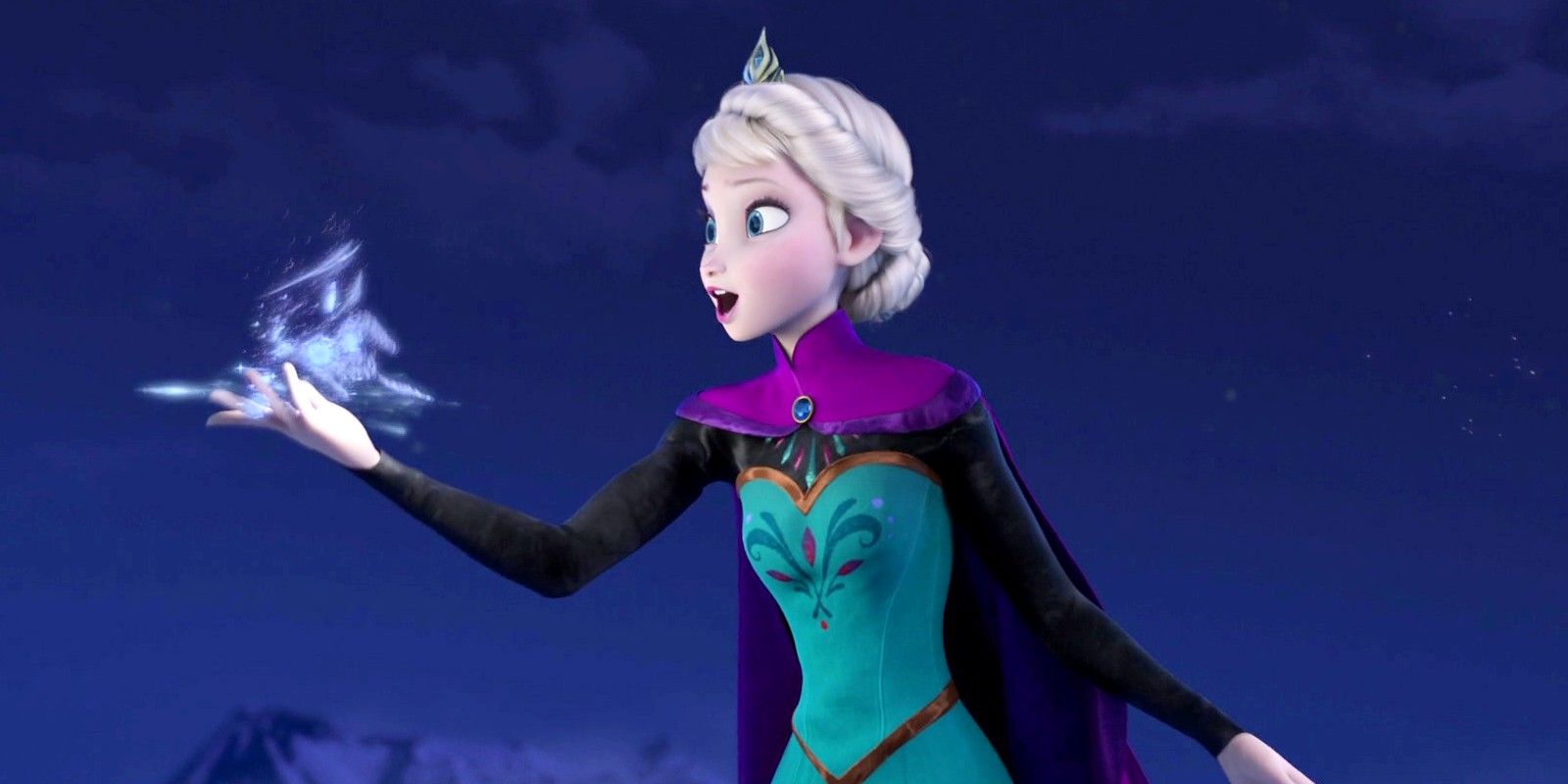 Elsa creating ice in Frozen