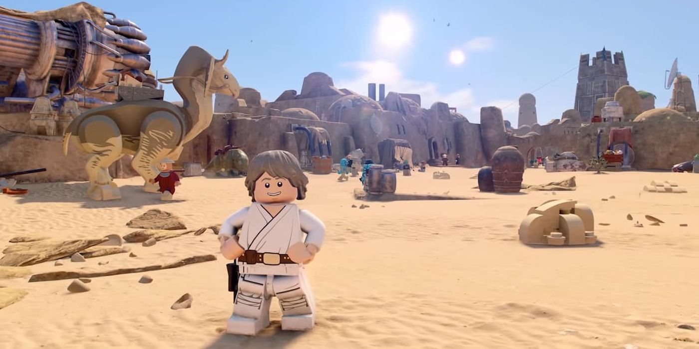 Every Playable Character In LEGO Star Wars Skywalker Saga/Luke Skywalker on Tatooine
