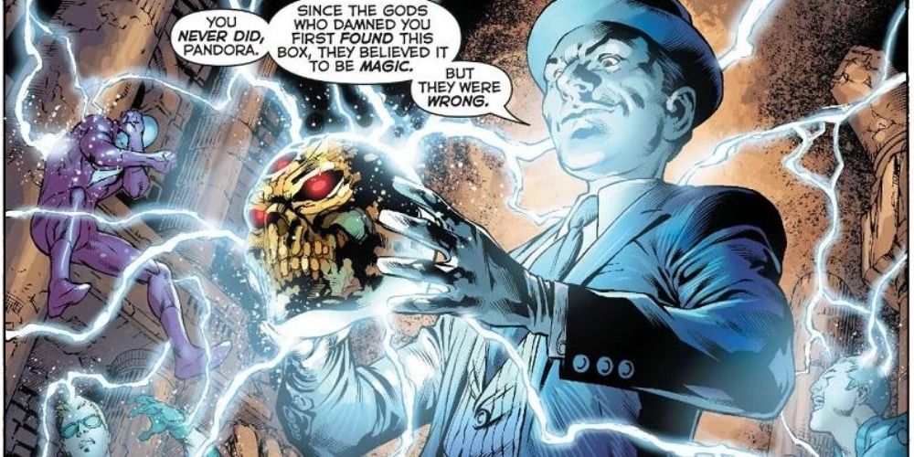 Alfred attempts to unleash Pandora in Trinity War