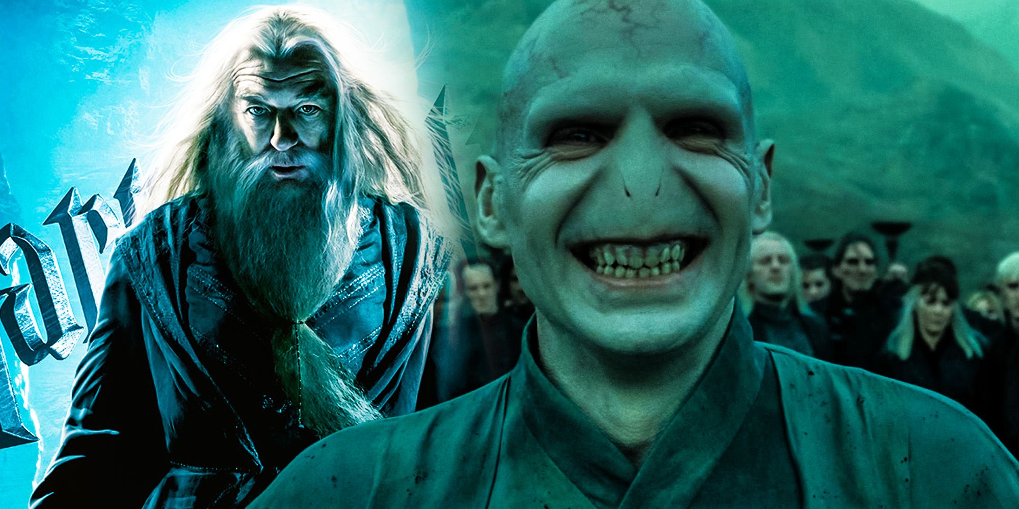 Evil Dumbledore vs Voldemort
