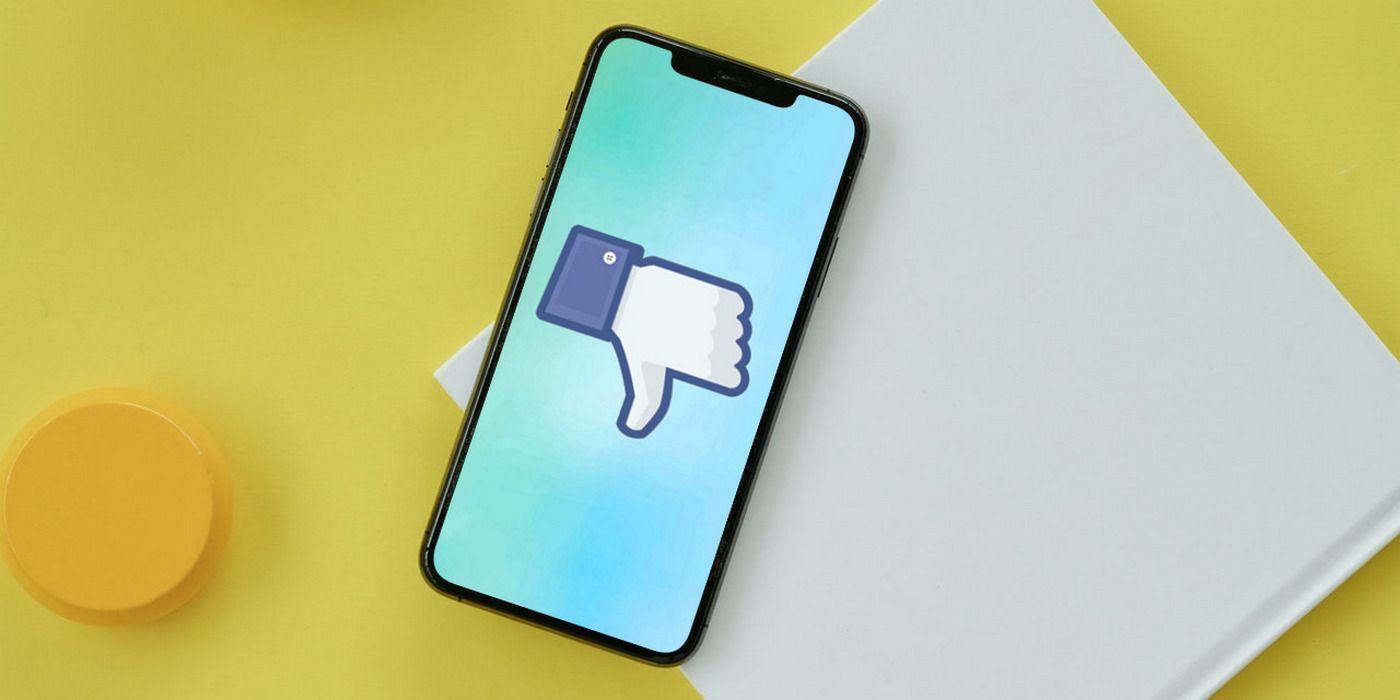Facebook dislike thumb down icon on iPhone 11