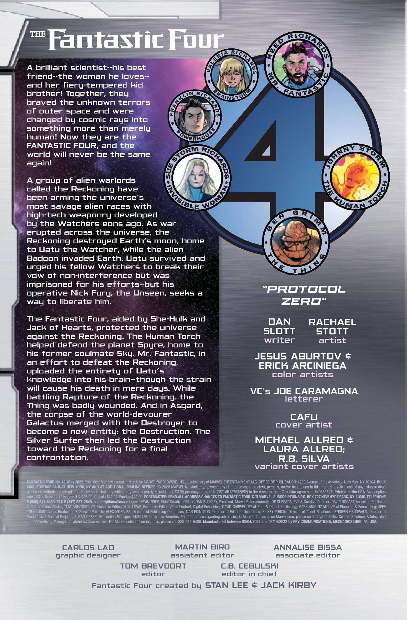 Fantastic Four 42 preview reed richards credits