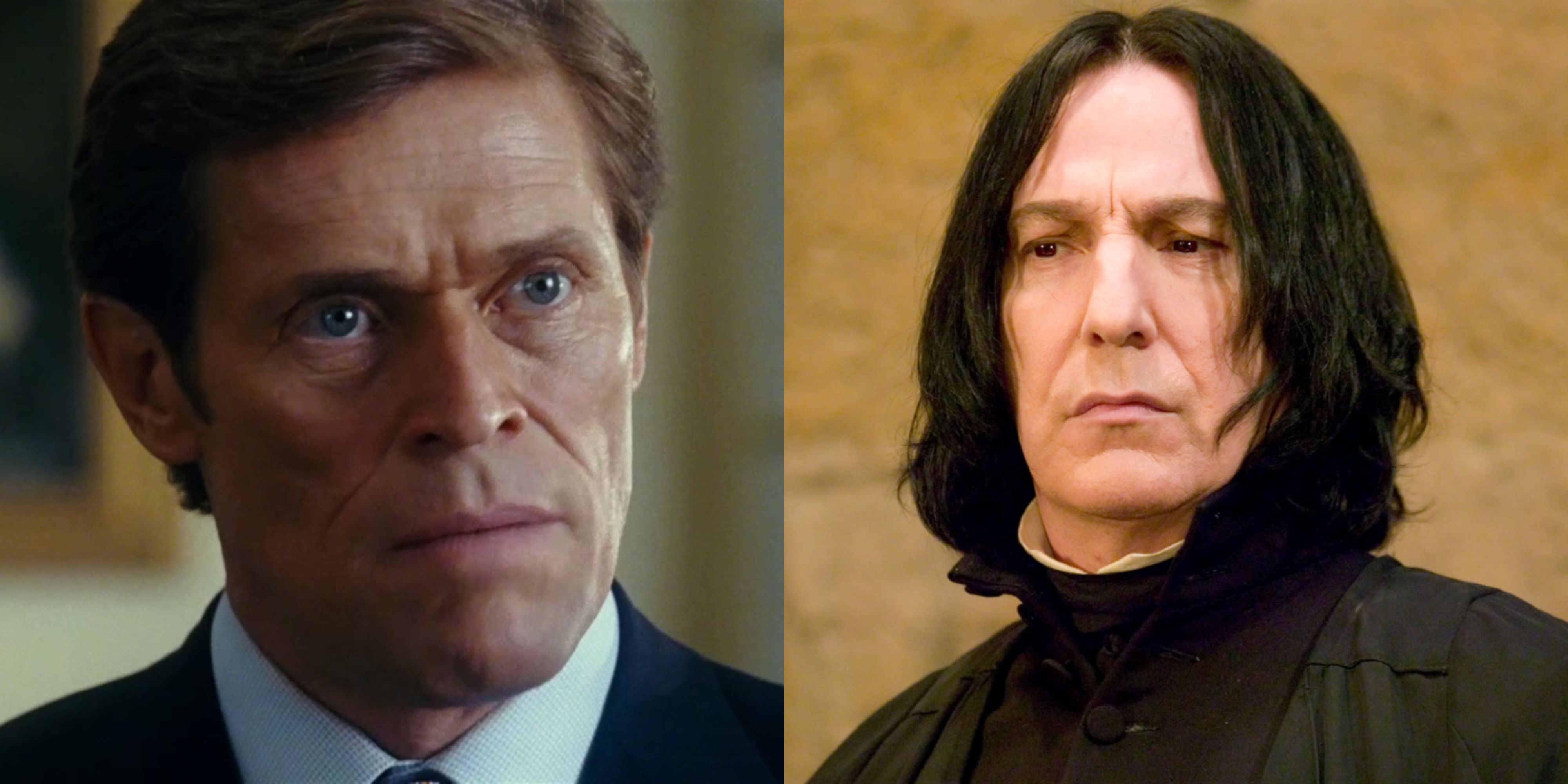 Featured image Willem Dafoe in State of the Union and Alan Rickman in the Harry Potter films
