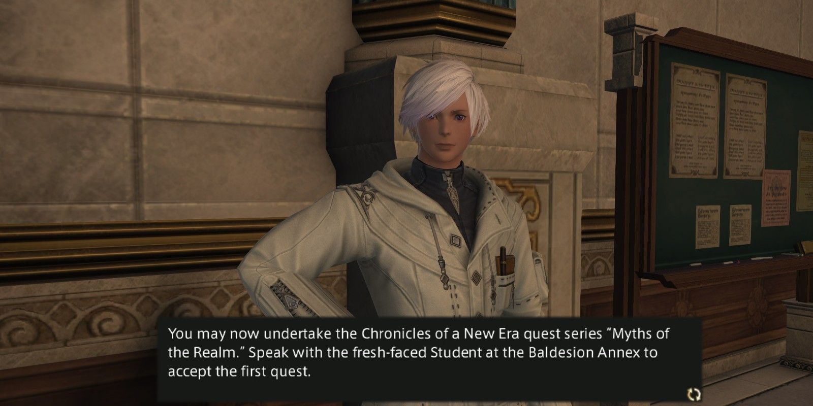 Final Fantasy XIV Myths of the Realm Unlock Fresh Faced Student
