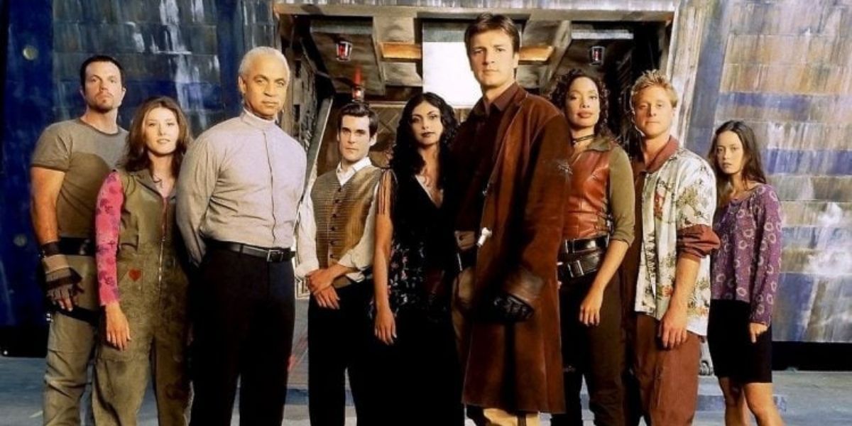 The cast of Firefly for a promo picture