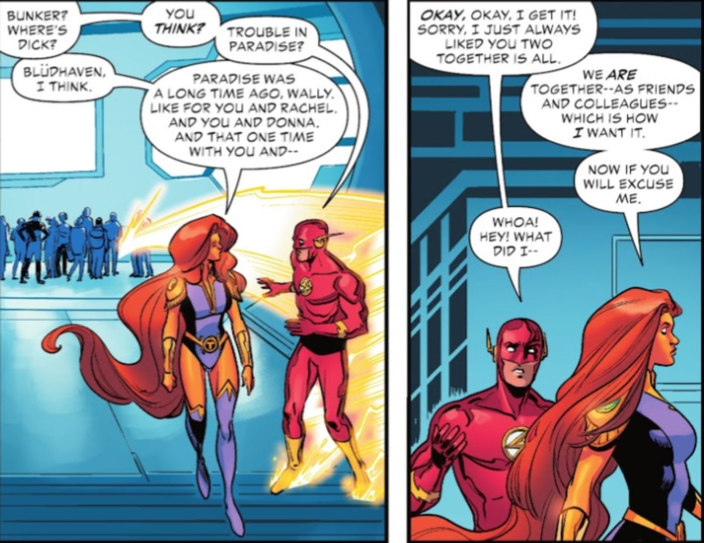 Flash and Starfire Love Triangle DC Comics