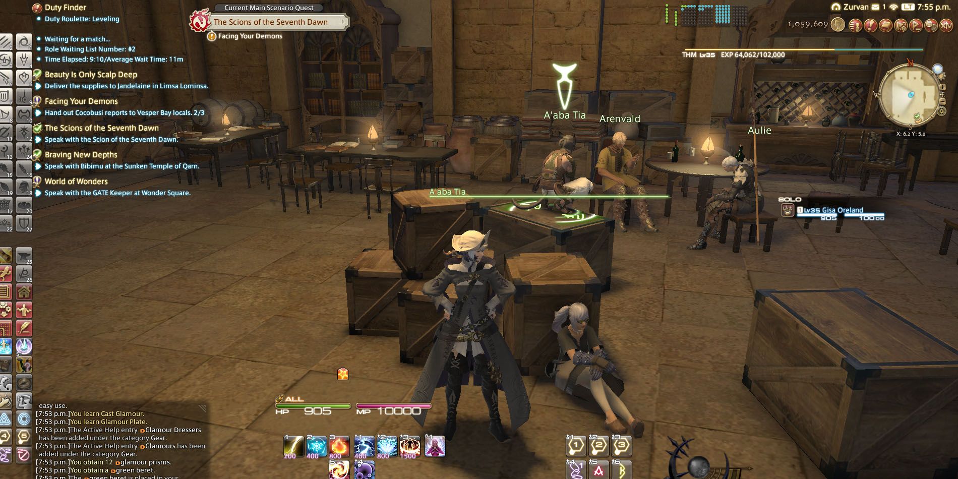 Free gil from playing on Zurvan server of Final Fantasy 14