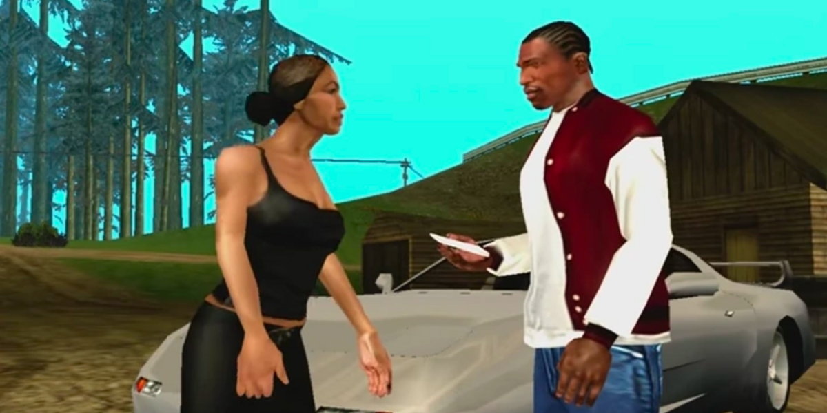 Catalina and CJ in Grand Theft Auto