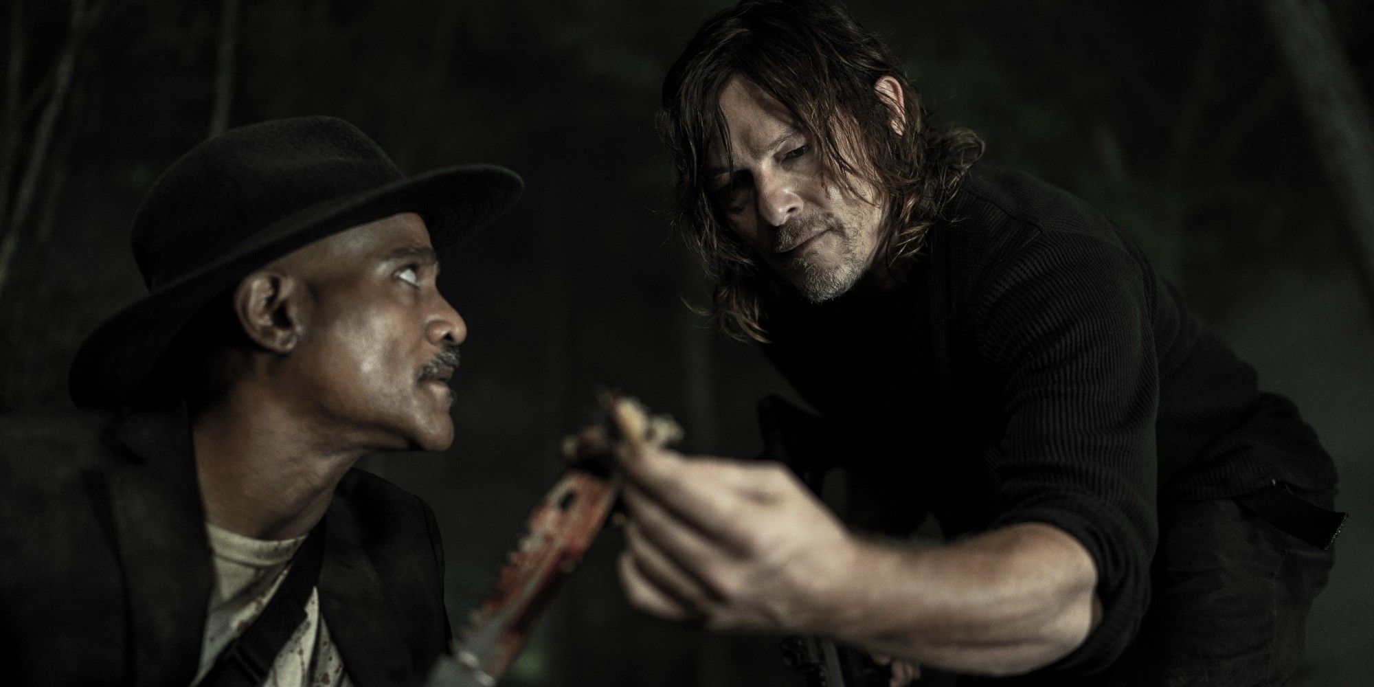Gabriel and Daryl in Walking Dead season 11 part 2 finale
