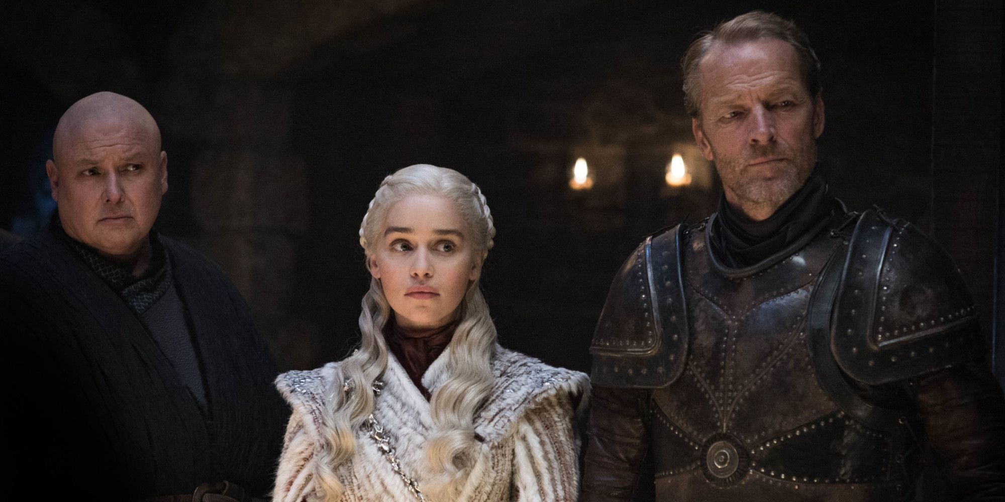 Game of Thrones Jorah Mormont, Varys and Daenerys Targaryen
