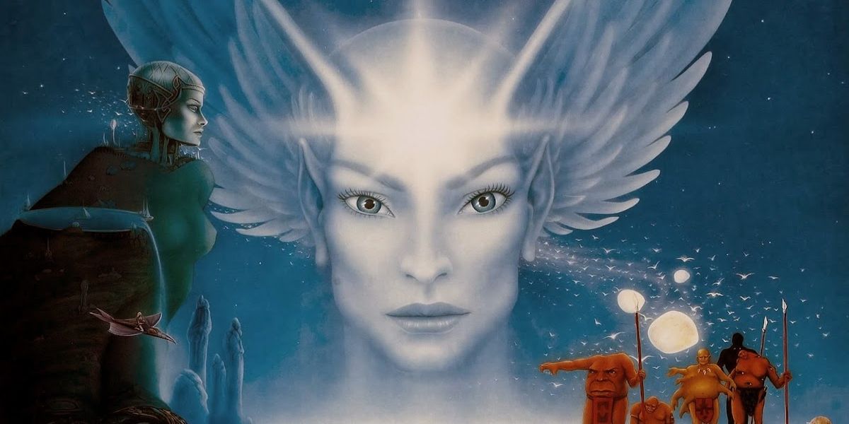 A promotional image for the cult animated film Gandahar Light Years.