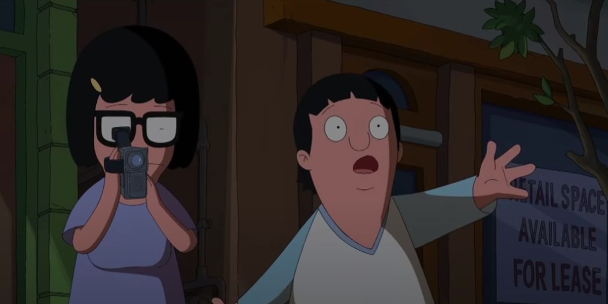 Gene and Tina Belcher filming in The Bob's Burgers Movie