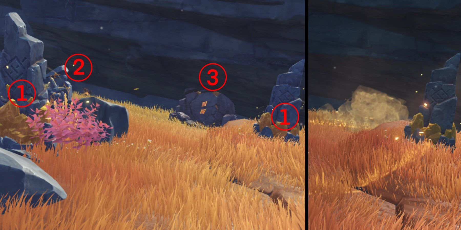 Genshin Impact What To Do With Unique Rocks In The Chasm