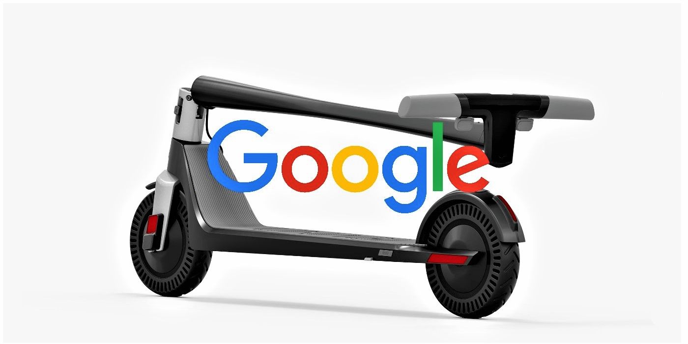 Google logo over Unagi model one electric scooter