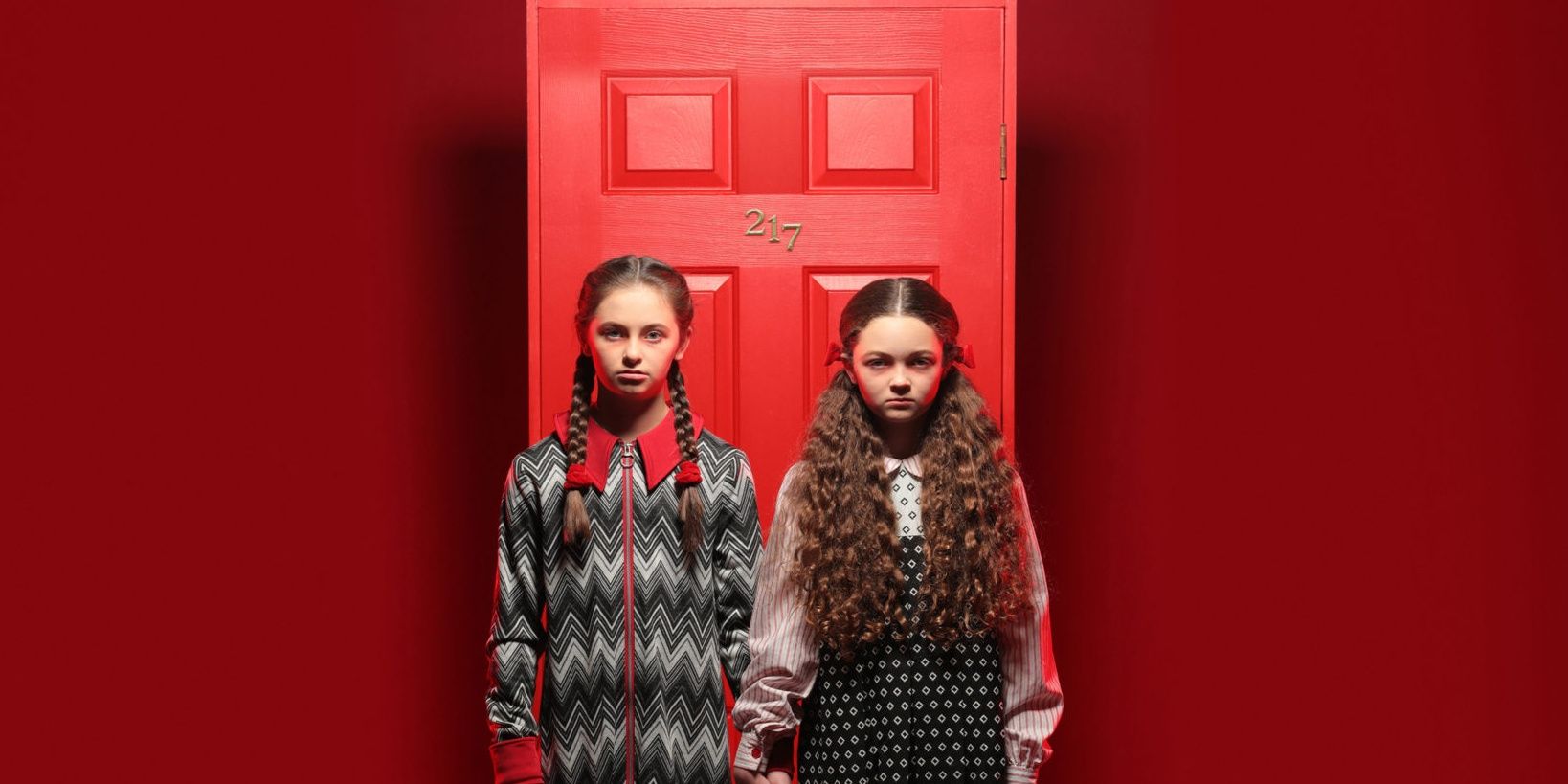 The Grady Twins in front of Room 217 in The Shining Opera