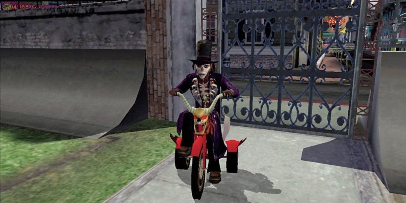 Grim Reaper on a tricycle in Tony Hawk's Underground 2