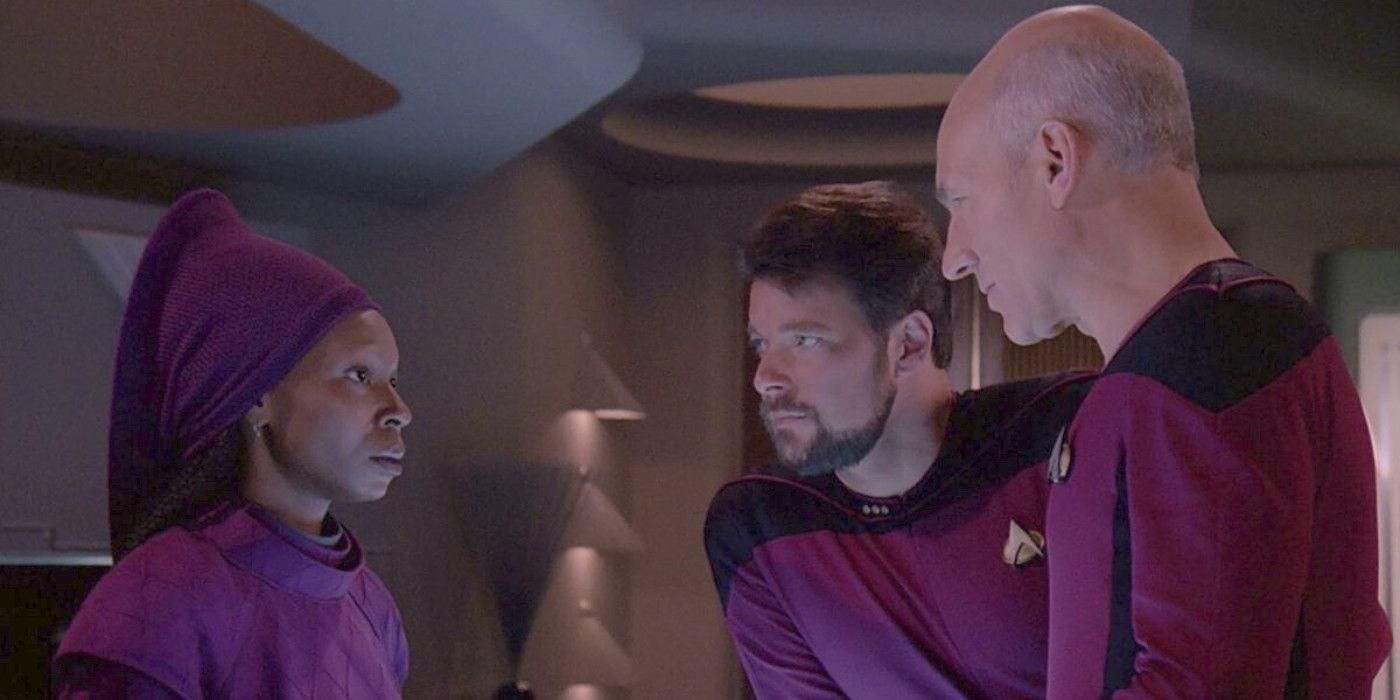 Star Trek Generasi Berikutnya Guinan Picard dan Riker