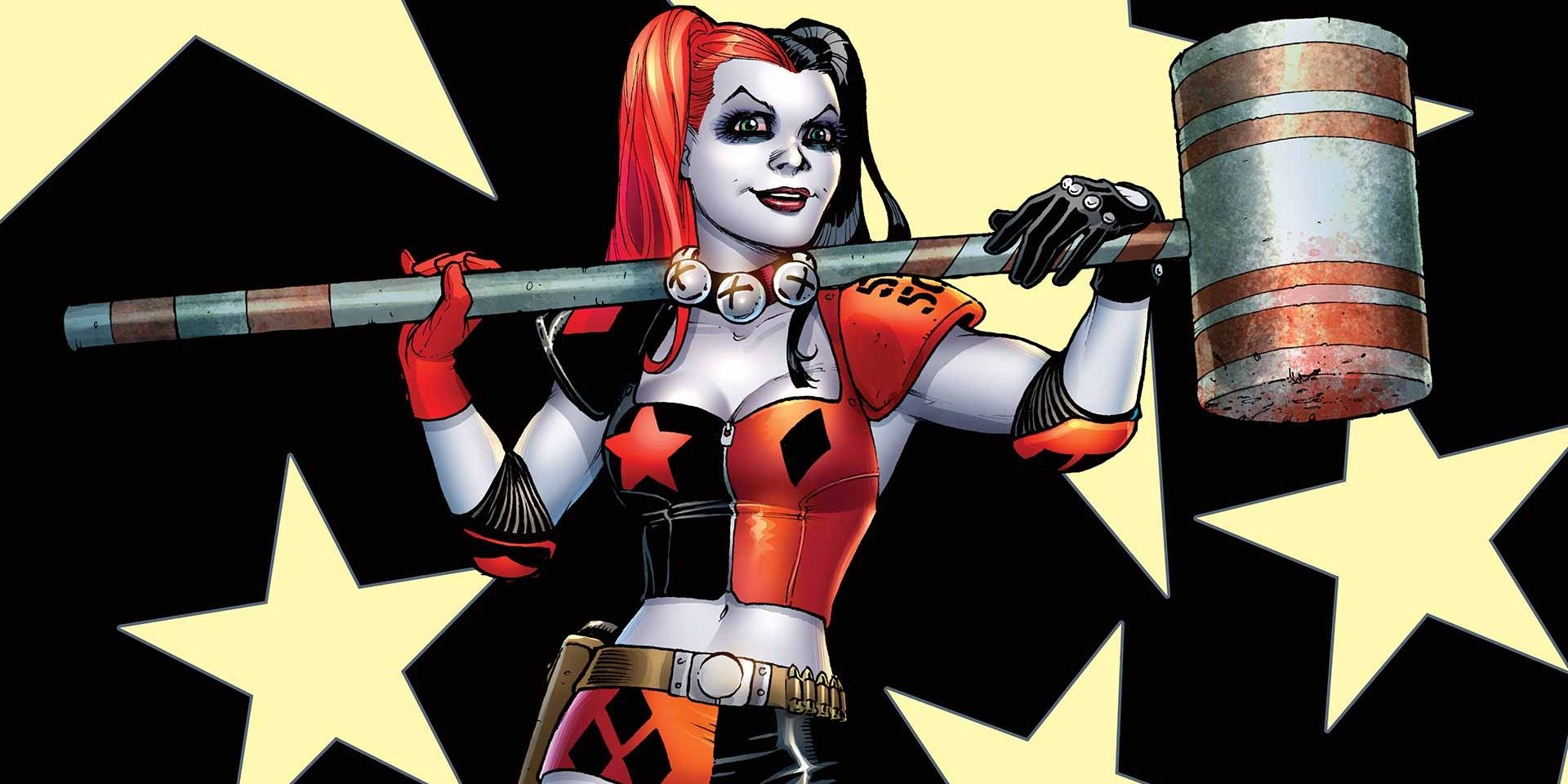Harley Quinn with her hammer in the comics.