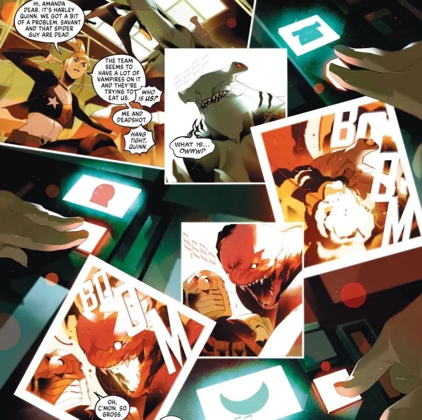 Harley Quinn asks Amanda Waller to trigger suicide squad bombs