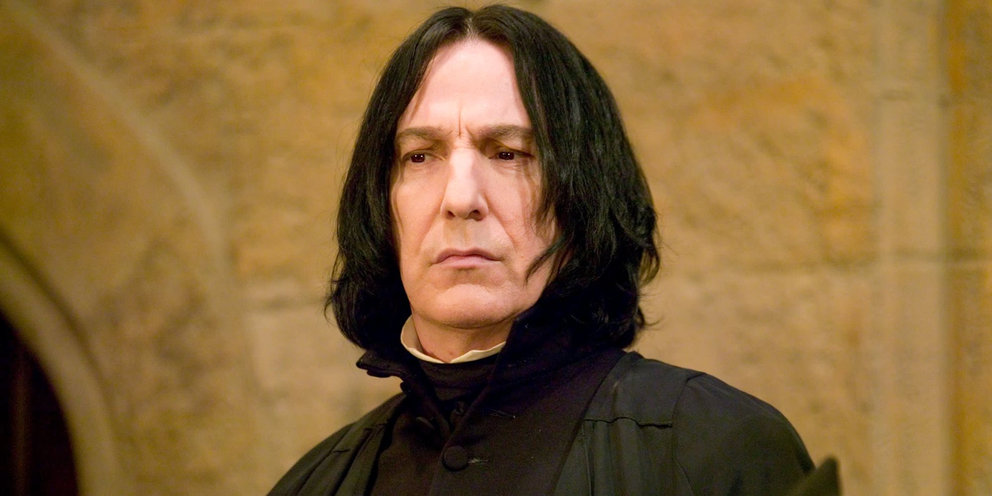 An image of Alan Rickman as Severus Snape in the Harry Potter movies
