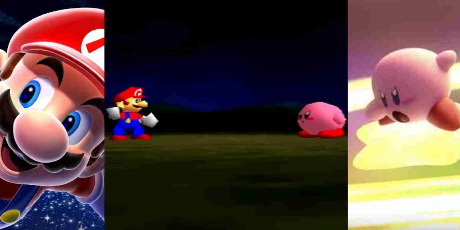 Mario and Kirby go head to head in this header.