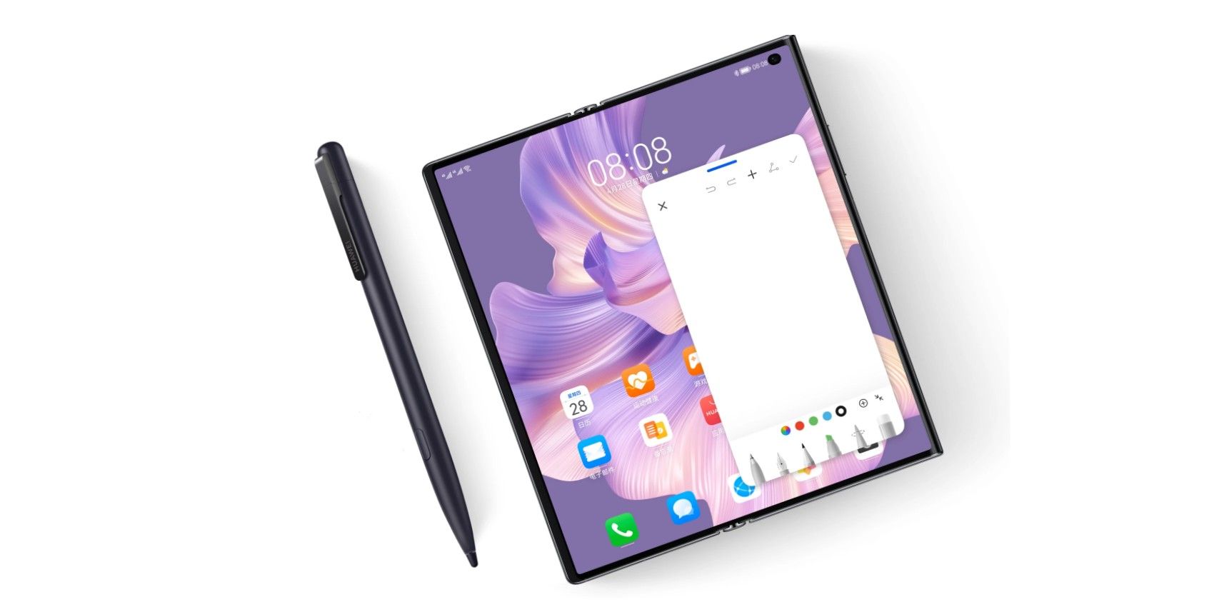 The Huawei Mate X2 has a single 120Hz OLED display