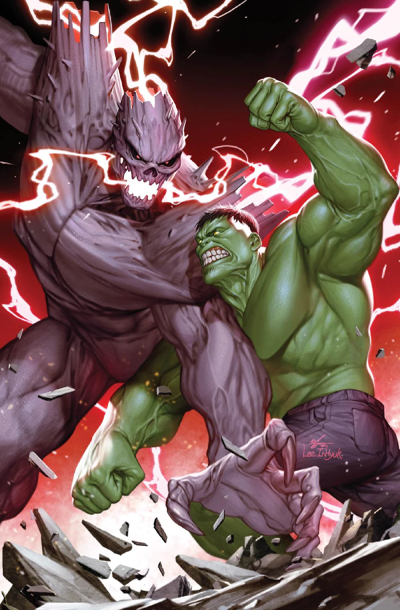 Hulk #6 InHyuk Lee Variant B cover art of titan