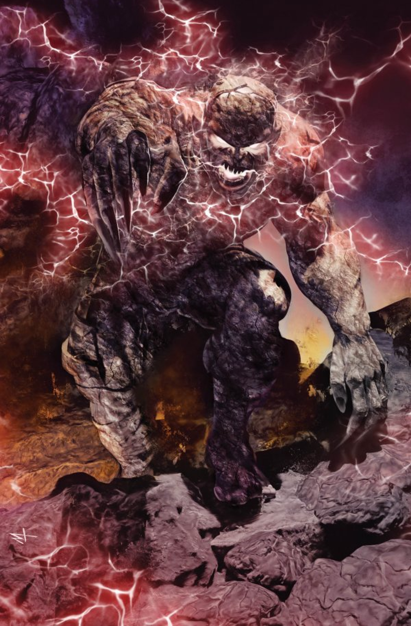 Hulk #6 Marco Turini Variant B cover art of titan