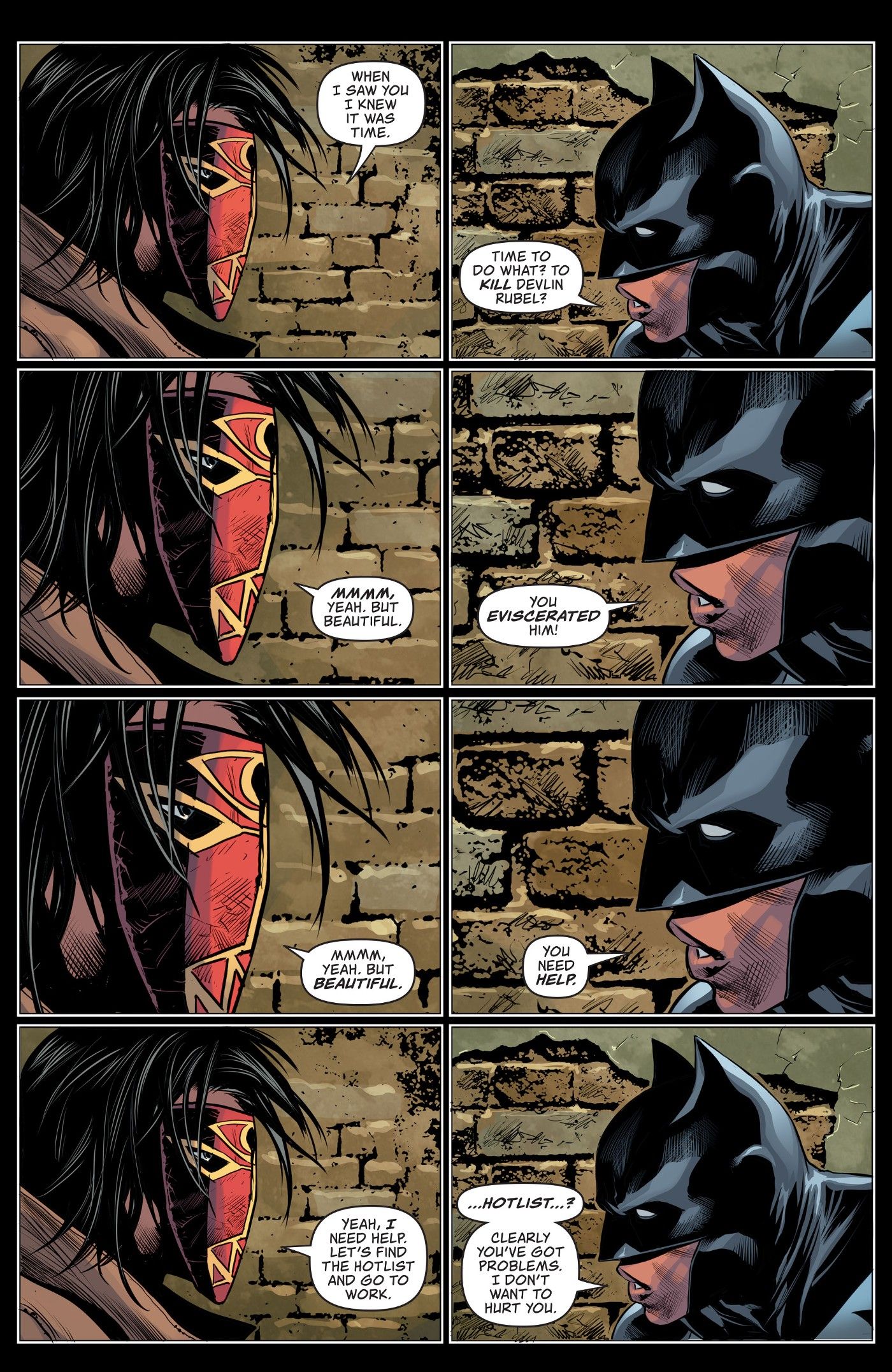 Jace Fox Batman speaking to villain
