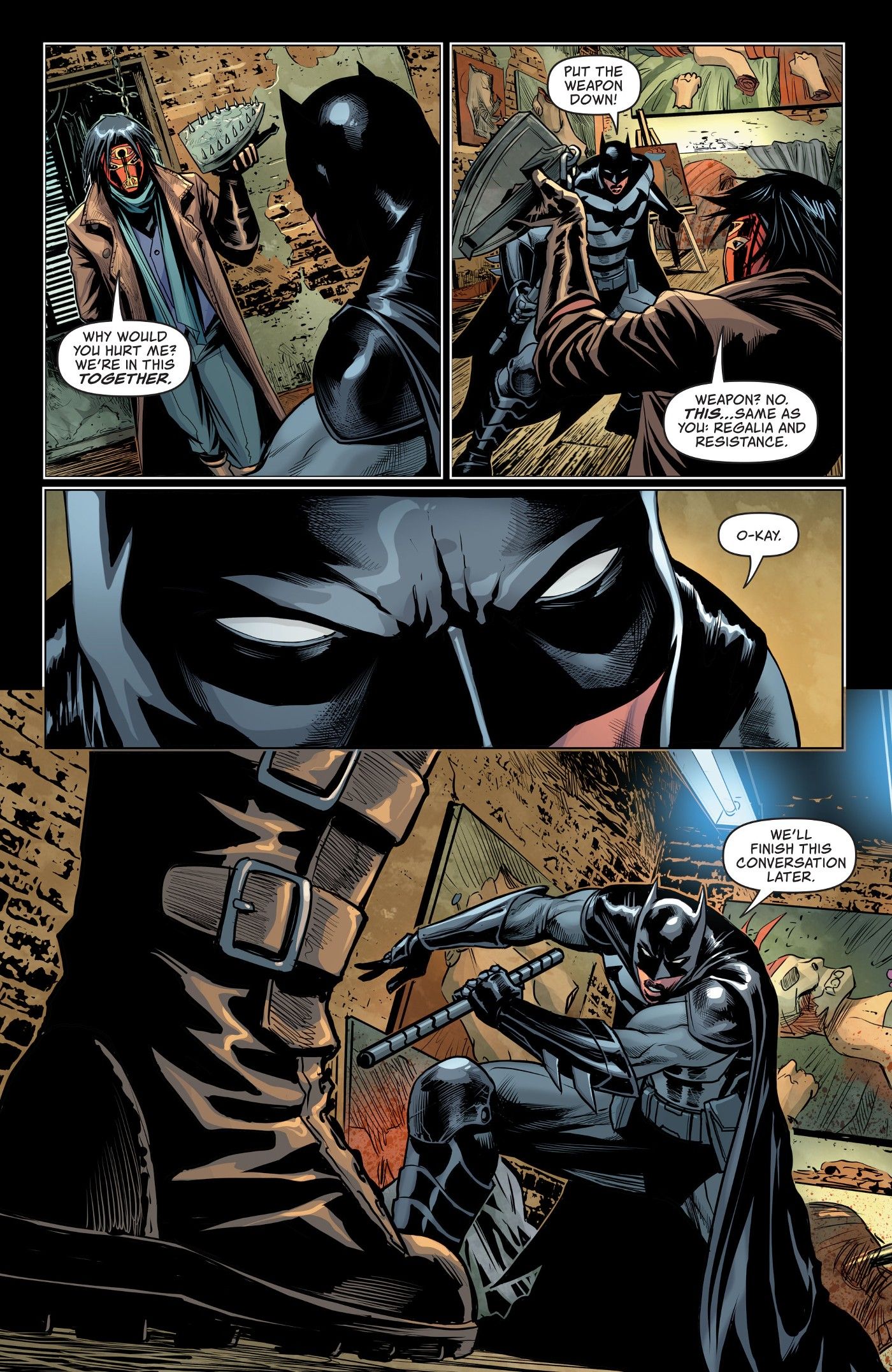 Jace Fox Batman faces off against iron
