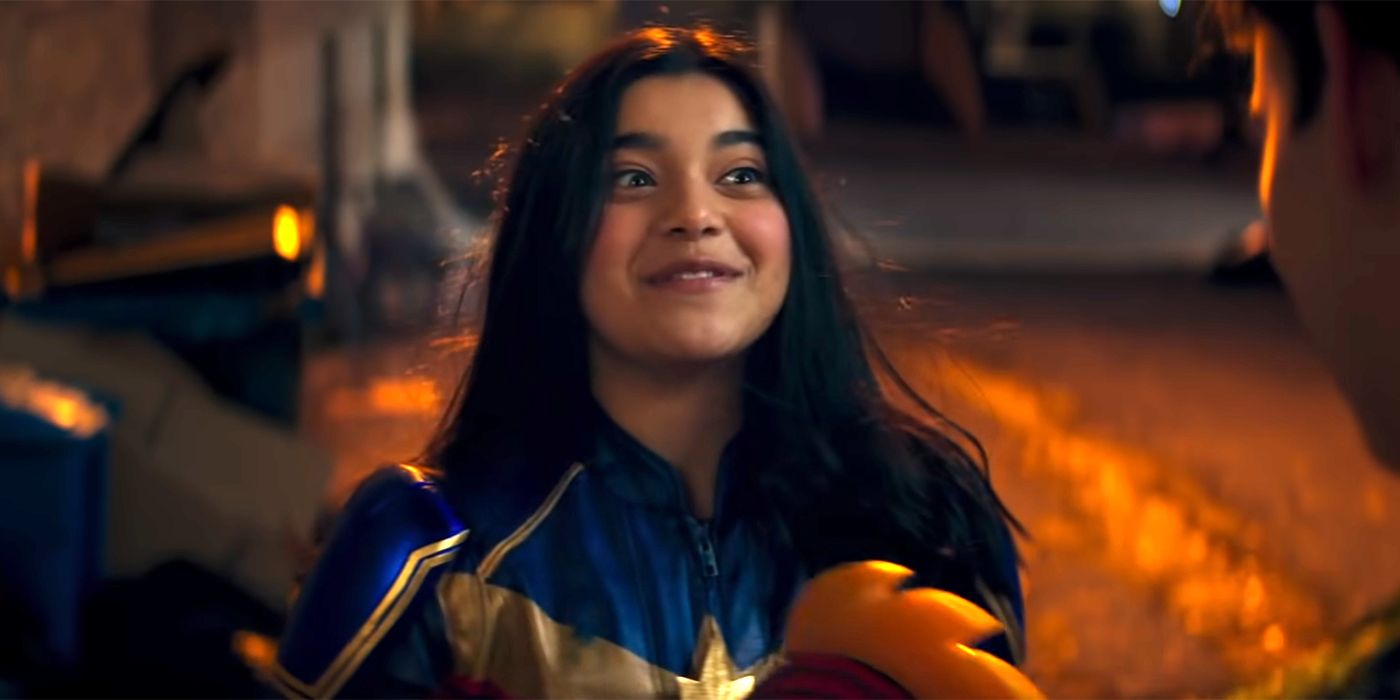 Kmaala Khan smiling in Ms. Marvel