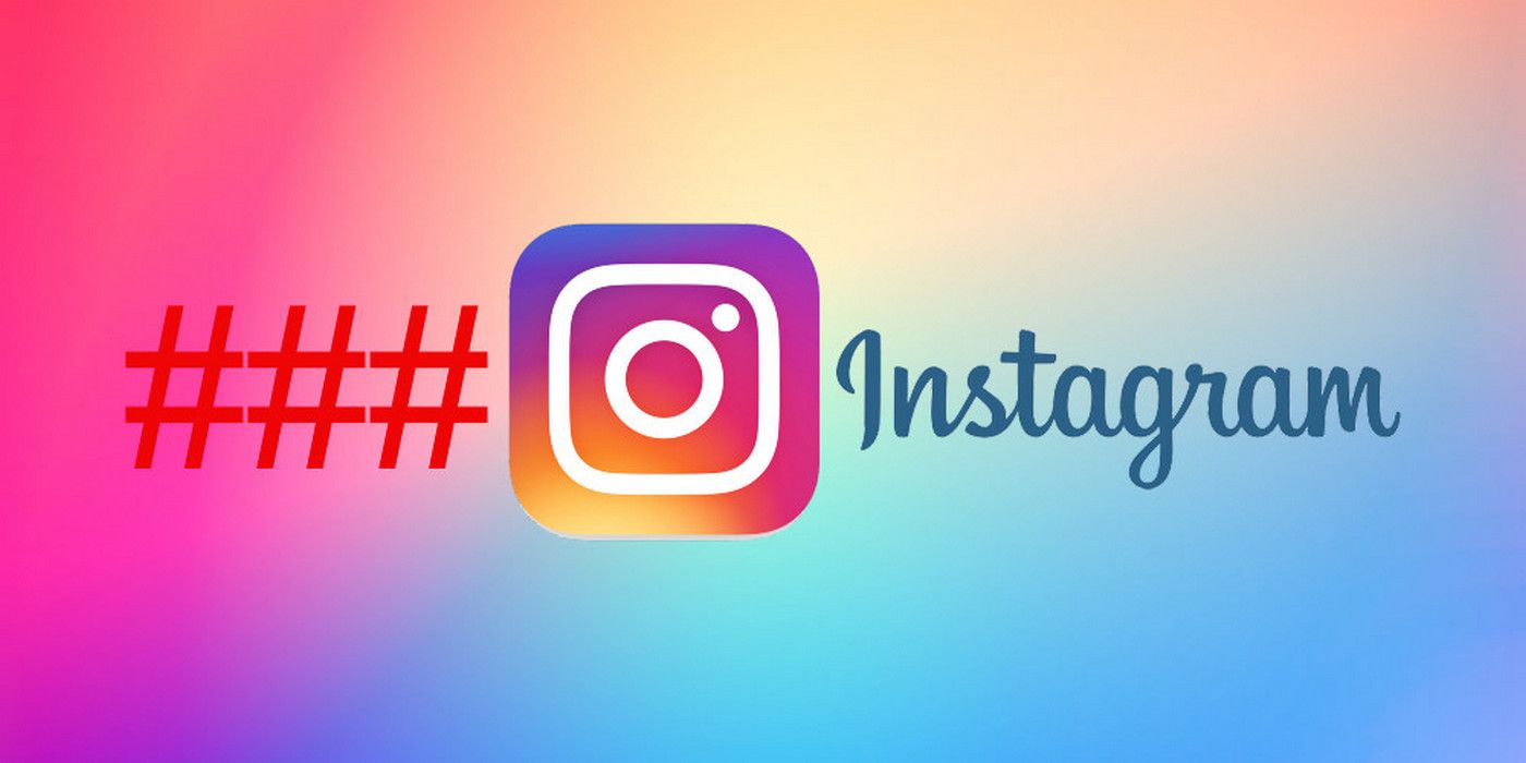 Instagram logo and two hashtag symbols