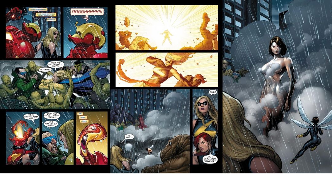Ultron morphs Iron Man into the Wasp
