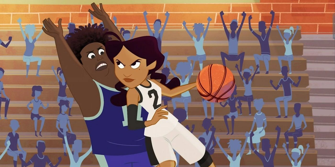 Penny playing basketball in The Proud Family Louder and Prouder