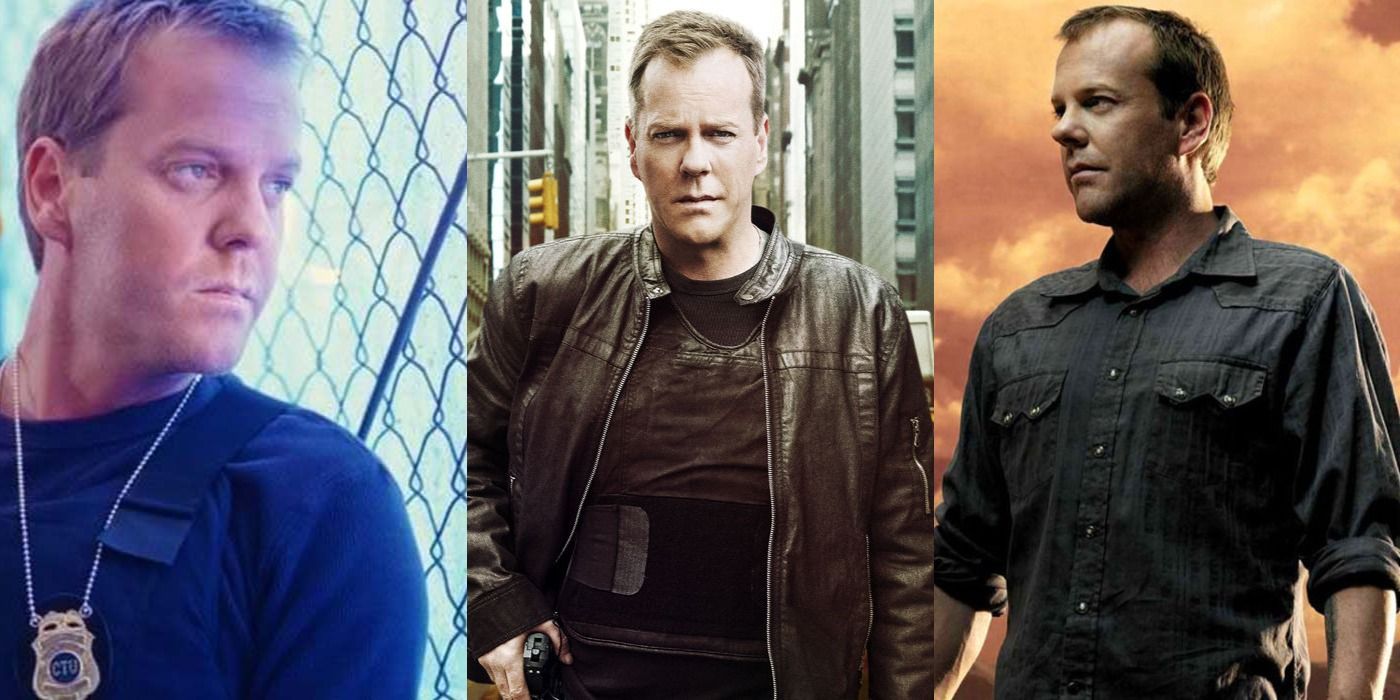 Jack Bauer observing a Mosque, walking in New York, and poster art.