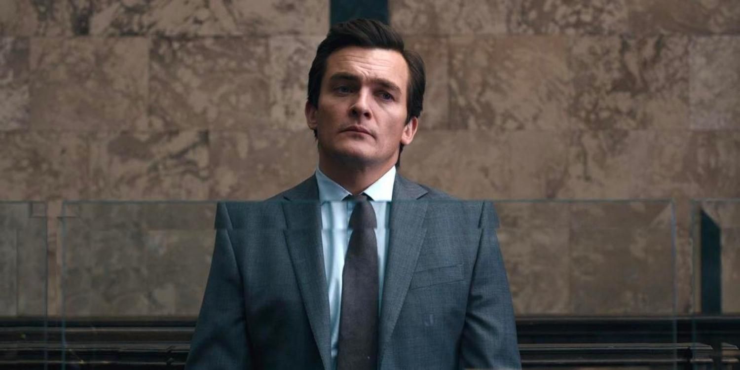 James looking irritated in Anatomy of a Scandal