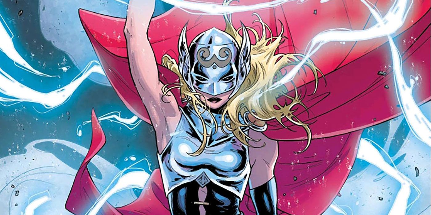 Comic artwork of Jane Foster as Lady Thor.