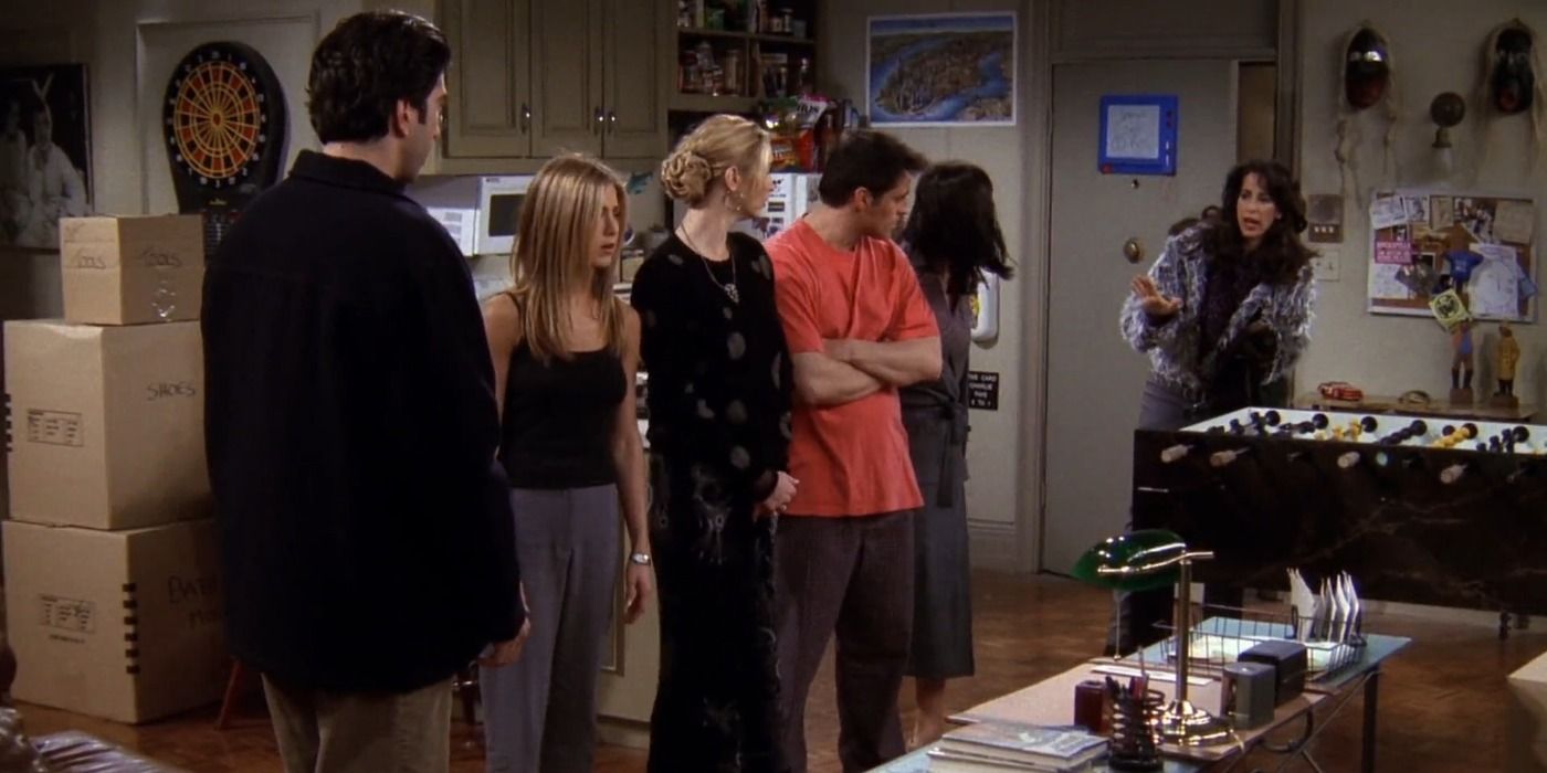 Janice talks to the gang at Joey's in Friends