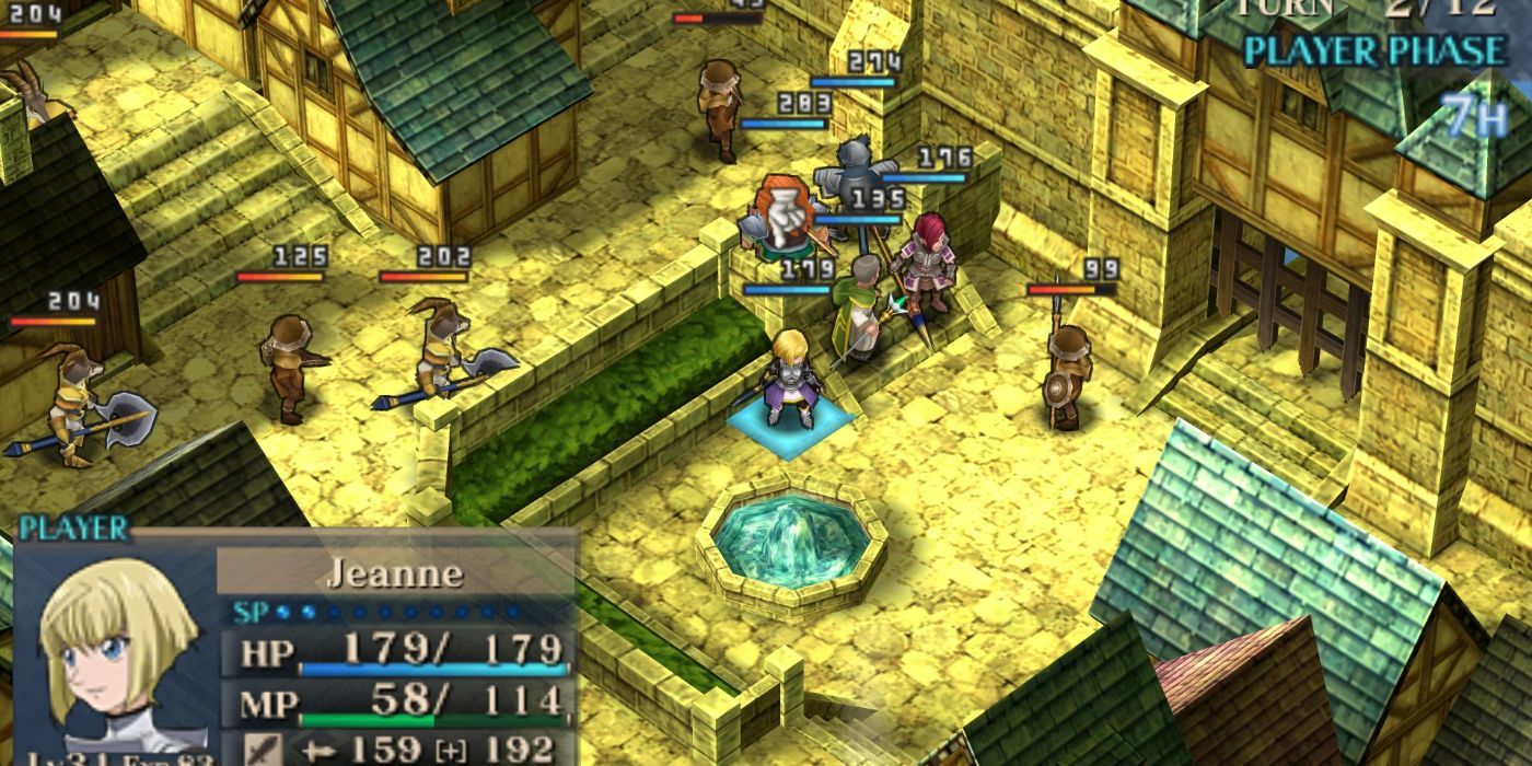 Image of gameplay in the PSP game Jeanne d'Arc