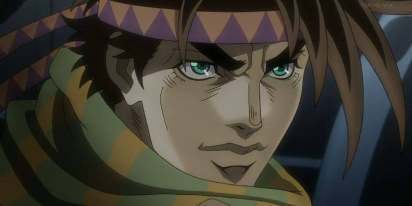 Close-up of Joseph Joestar in JoJo's Bizarre Adventure Part 3 Stardust Crusaders.