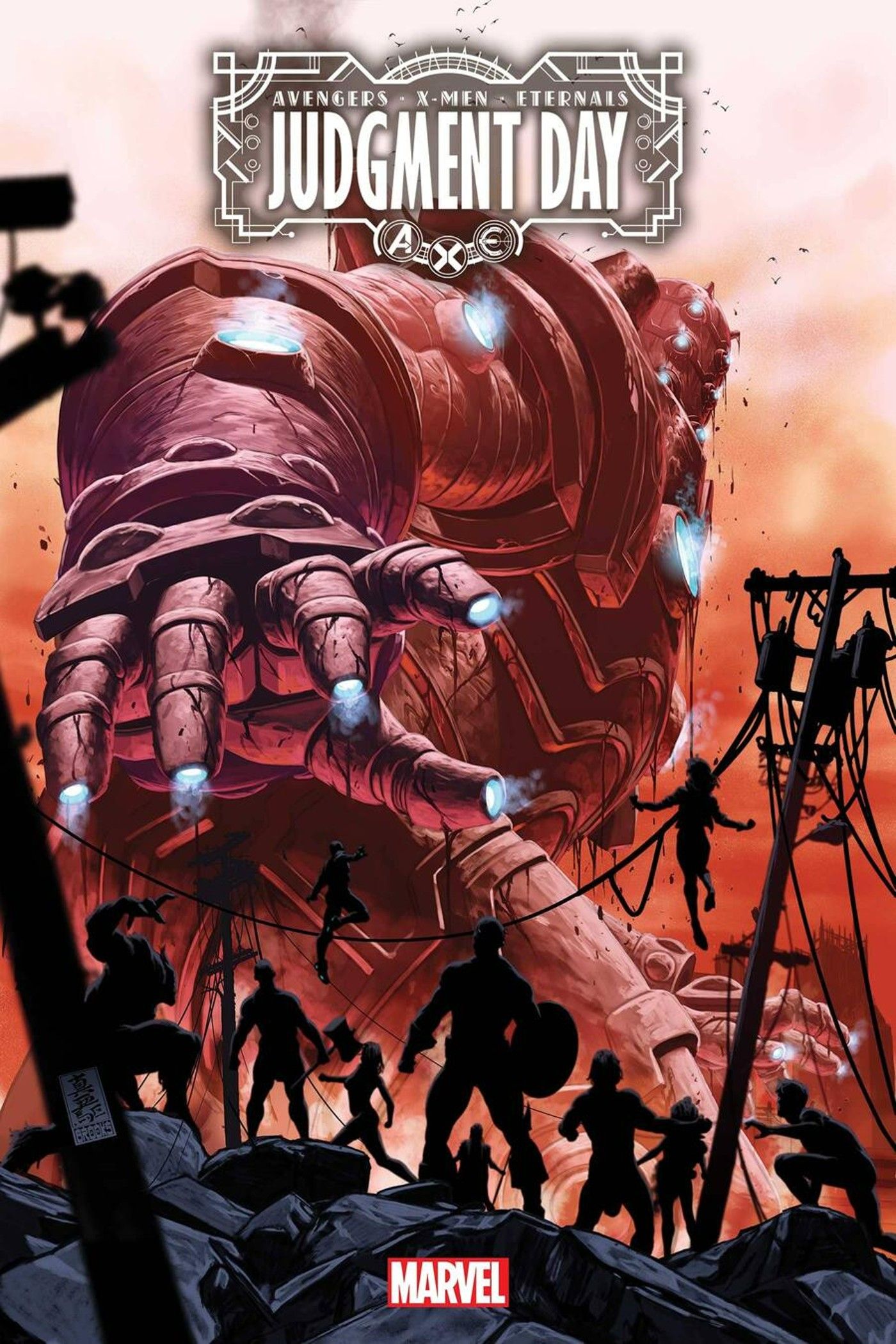 Judgment Day #2 Mark Brooks Celestial X-Men Avengers Cover