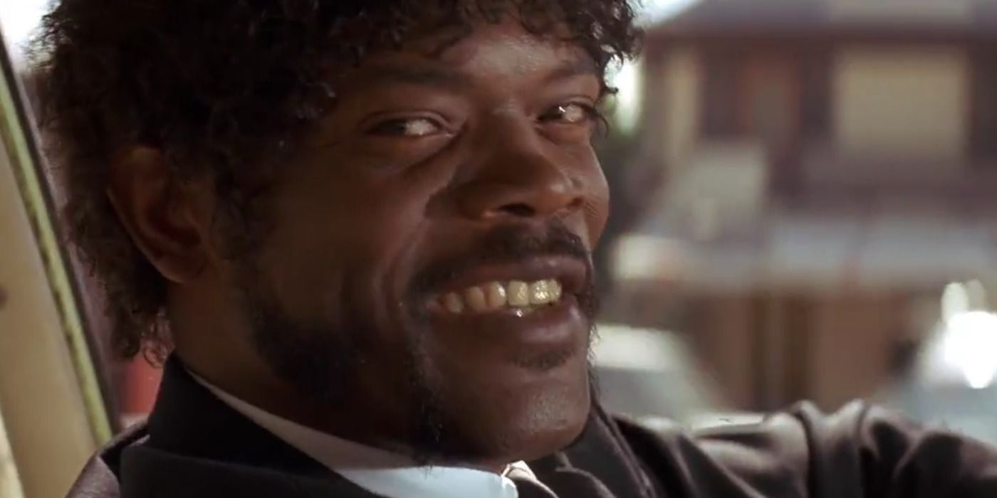 Jules Winfield in a car in Pulp Fiction