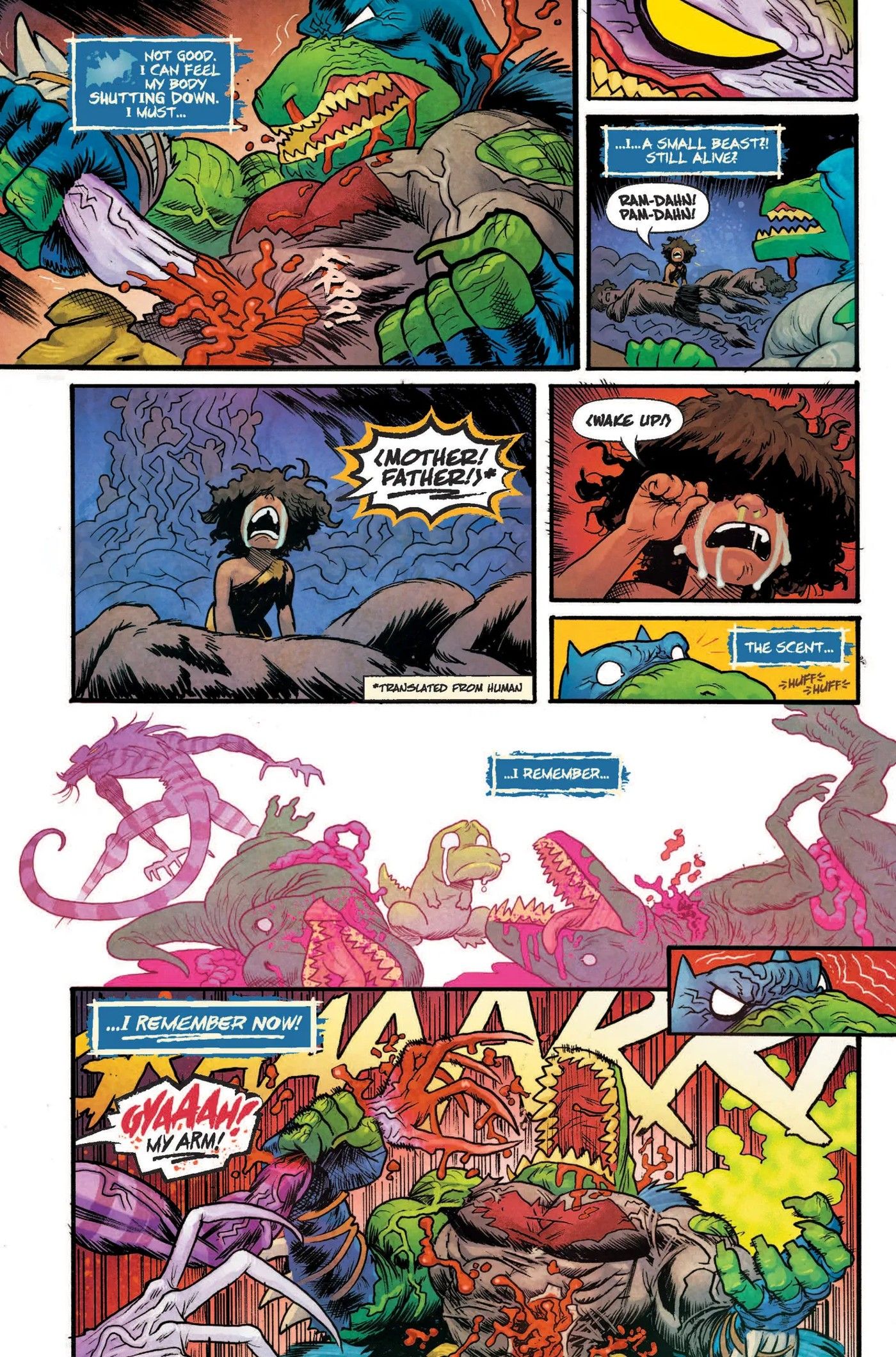 panels from Jurassic League #1