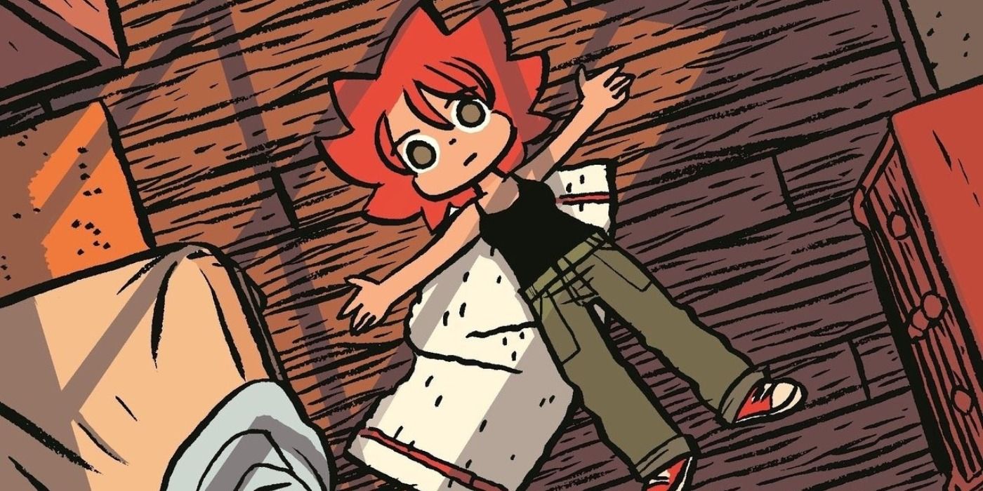 Kate lies on the floor in Seconds graphic novel.