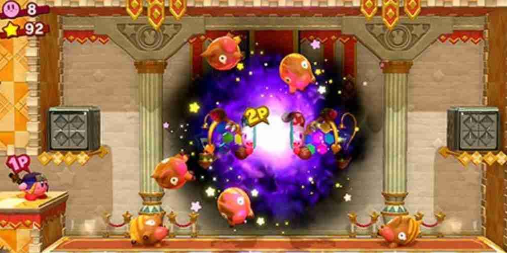 Kirby watches Marx make a singularity in Kirby Star Allies.