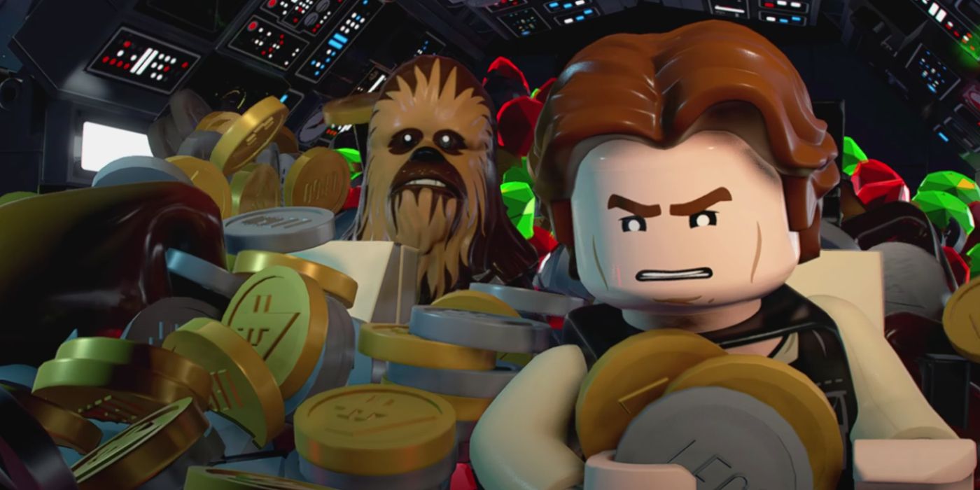 Han and Chewbacca buried in Studs in LEGO Star Wars: The Skywalker Saga