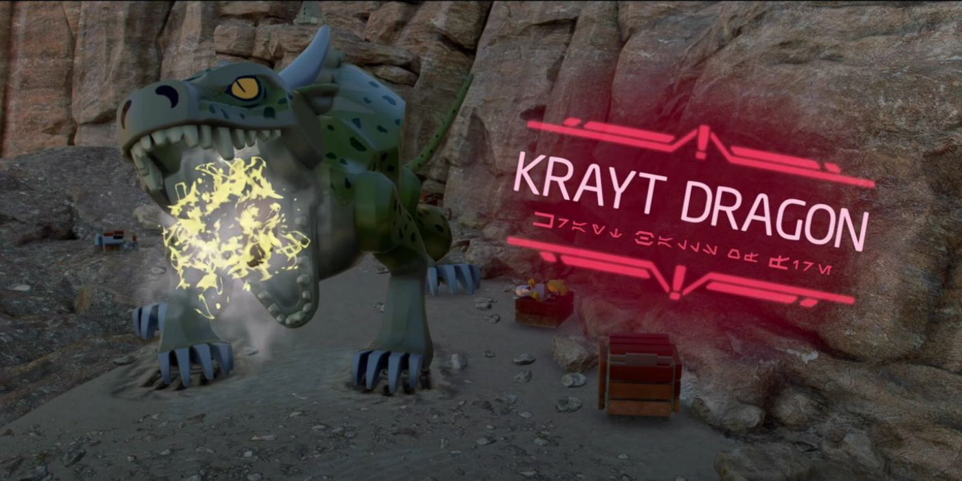 The Krayt Dragon boss title in LEGO Star Wars: The Skywalker Saga