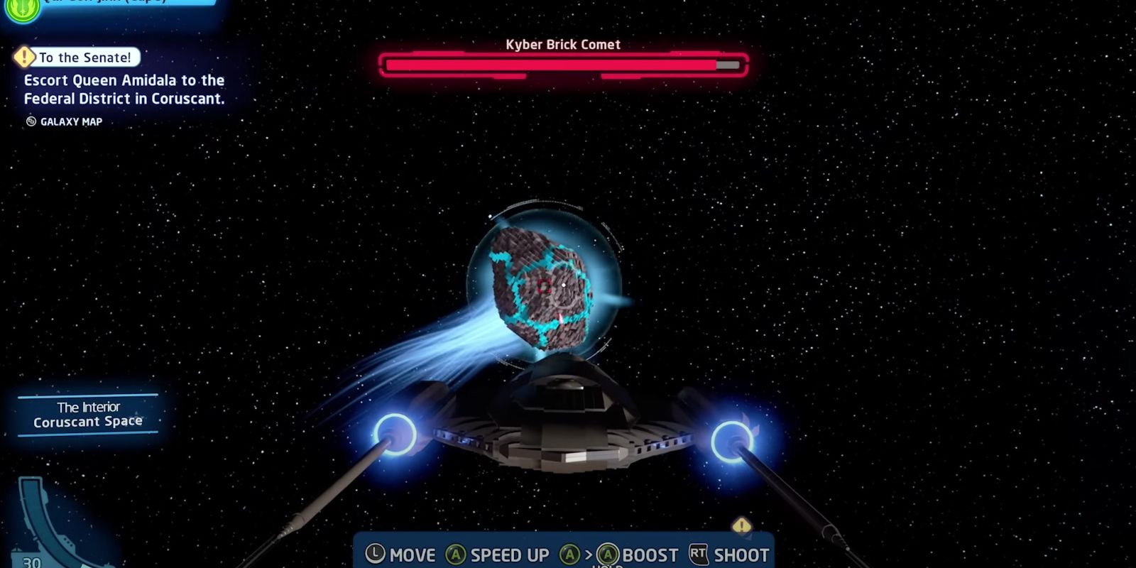 A Kyber Brick Comet in LEGO Star Wars: The Skywalker Saga