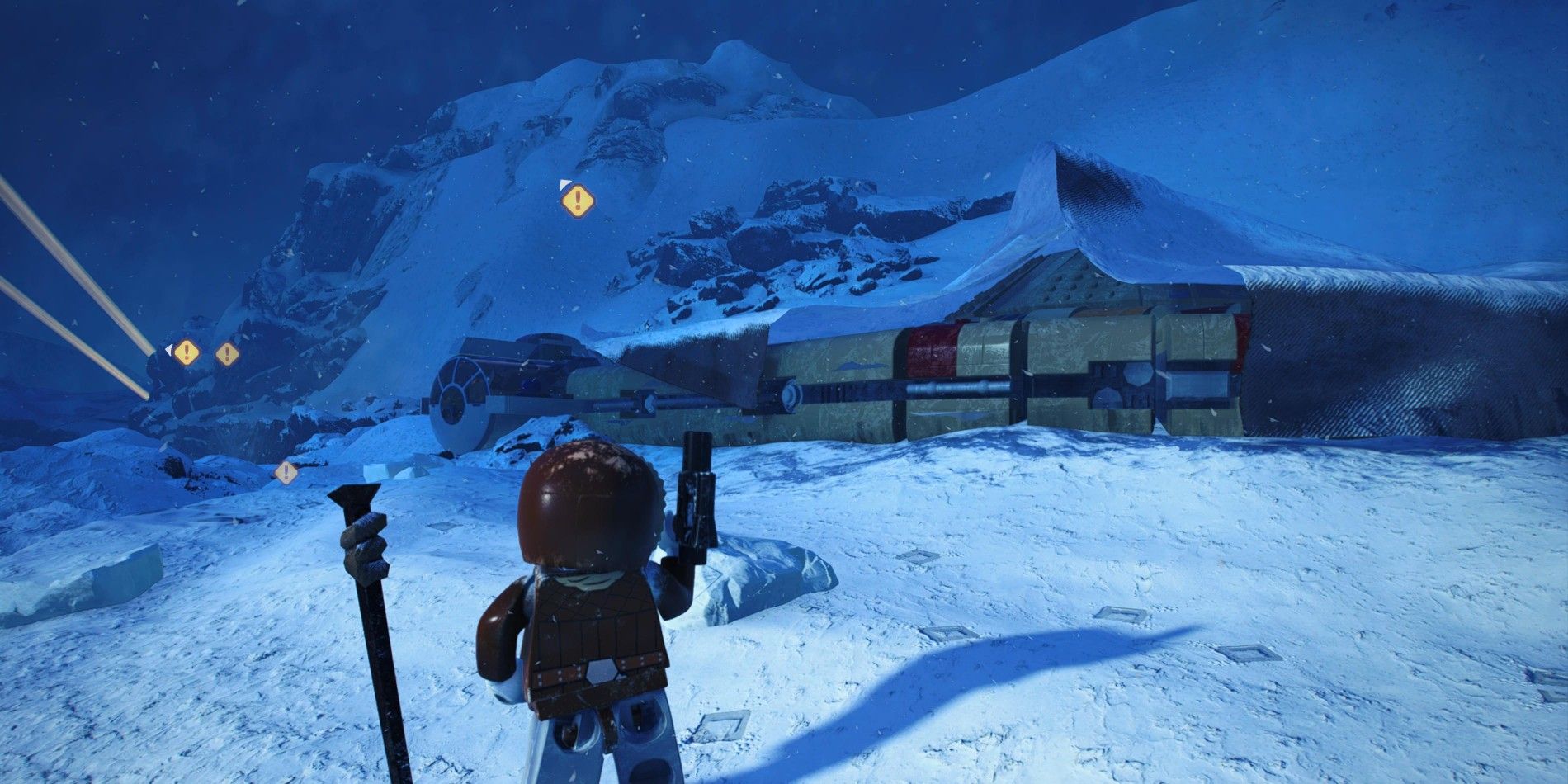 The Outrider hidden on Hoth in LEGO Star Wars: The Skywalker Saga